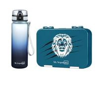 My Vesperbox - Len - Set - Contenitore per il pranzo e borraccia da 500 ml per bambini, a prova di perdite e senza BPA, contenitore per il pranzo per la scuola e l'asilo - Set Bento Box