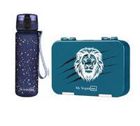 My Vesperbox - Len - Set - Contenitore per il pranzo e borraccia da 500 ml per bambini, a prova di perdite e senza BPA, contenitore per il pranzo per la scuola e l'asilo - Set Bento Box