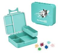 My Vesperbox LIV - Bento Box per bambini - Made in Germany - A base biologica - a prova di perdite & suddivisa - senza BPA - estremamente robusto - Contenitore per il pranzo con scomparti