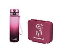 My Vesperbox Liv Set - Contenitore per il pranzo e borraccia da 500 ml per bambini, a prova di perdite e senza BPA, contenitore per il pranzo per la scuola e l'asilo - Set Bento Box - Made in Germany
