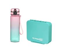 My Vesperbox Liv Set - Contenitore per il pranzo e borraccia da 500 ml per bambini, a prova di perdite e senza BPA, contenitore per il pranzo per la scuola e l'asilo - Set Bento Box - Made in Germany