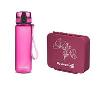 My Vesperbox Liv Set - Contenitore per il pranzo e borraccia da 500 ml per bambini, a prova di perdite e senza BPA, contenitore per il pranzo per la scuola e l'asilo - Set Bento Box - Made in Germany