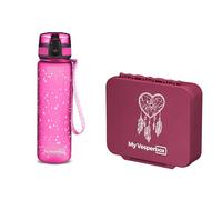 My Vesperbox Liv Set - Contenitore per il pranzo e borraccia da 500 ml per bambini, a prova di perdite e senza BPA, contenitore per il pranzo per la scuola e l'asilo - Set Bento Box - Made in Germany