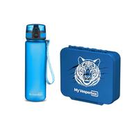 My Vesperbox Liv Set - Contenitore per il pranzo e borraccia da 500 ml per bambini, a prova di perdite e senza BPA, contenitore per il pranzo per la scuola e l'asilo - Set Bento Box - Made in Germany