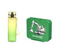 My Vesperbox Liv Set - Contenitore per il pranzo e borraccia da 500 ml per bambini, a prova di perdite e senza BPA, contenitore per il pranzo per la scuola e l'asilo - Set Bento Box - Made in Germany