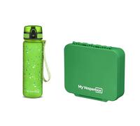 My Vesperbox Liv Set - Contenitore per il pranzo e borraccia da 500 ml per bambini, a prova di perdite e senza BPA, contenitore per il pranzo per la scuola e l'asilo - Set Bento Box - Made in Germany