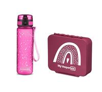 My Vesperbox Liv Set - Contenitore per il pranzo e borraccia da 500 ml per bambini, a prova di perdite e senza BPA, contenitore per il pranzo per la scuola e l'asilo - Set Bento Box - Made in Germany
