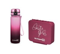 My Vesperbox Liv Set - Contenitore per il pranzo e borraccia da 500 ml per bambini, a prova di perdite e senza BPA, contenitore per il pranzo per la scuola e l'asilo - Set Bento Box - Made in Germany