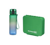 My Vesperbox Liv Set - Contenitore per il pranzo e borraccia da 500 ml per bambini, a prova di perdite e senza BPA, contenitore per il pranzo per la scuola e l'asilo - Set Bento Box - Made in Germany