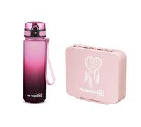 My Vesperbox Liv Set - Contenitore per il pranzo e borraccia da 500 ml per bambini, a prova di perdite e senza BPA, contenitore per il pranzo per la scuola e l'asilo - Set Bento Box - Made in Germany