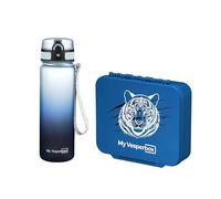 My Vesperbox Liv Set - Contenitore per il pranzo e borraccia da 500 ml per bambini, a prova di perdite e senza BPA, contenitore per il pranzo per la scuola e l'asilo - Set Bento Box - Made in Germany
