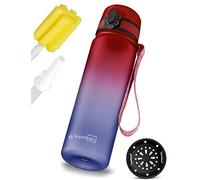 My Vesperbox Minny - Borraccia per bambini a prova di perdite, 350 ml, 500 ml, 750 ml, con cannuccia o colino, leggera borraccia in Tritan, senza BPA, per asilo, scuola