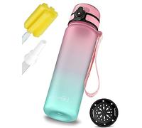 My Vesperbox Minny - Borraccia per bambini a prova di perdite, 350 ml, 500 ml, 750 ml, con cannuccia o colino, leggera borraccia in Tritan, senza BPA, per asilo, scuola