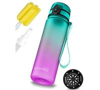 My Vesperbox Minny - Borraccia per bambini a prova di perdite, 350 ml, 500 ml, 750 ml, con cannuccia o colino, leggera borraccia in Tritan, senza BPA, per asilo, scuola