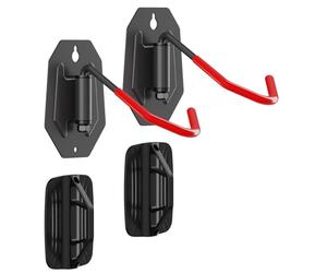 my wall Confezione da 2 supporti da parete per bicicletta, orientabili, fino a 90 mm di larghezza, 30 kg per supporto, per bicicletta, salvaspazio, in acciaio, per mountain bike, bici da corsa, e-bike