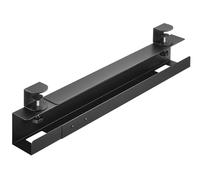 my wall Gestione cavi da scrivania HZ46-2L - Montaggio semplice da tavolo, morsetti a vite, lunghezza 800/1000/1200 mm, larghezza 100 mm, capacità di carico 5 kg, passacavi per scrivanie