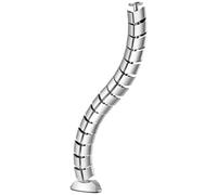 mywall Passacavi HZ44SL con lunghezza fino a 730 mm, gestione cavi per scrivanie con fissaggio a vite, canalina per cavi circolare, sistema a 2 canali con struttura a vortice modulare
