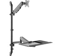 My Wall HL64L - Supporto da parete per monitor da 43,2 cm (17) a 81,3 cm (32), colore nero, regolabile in altezza, inclinabile, orientabile