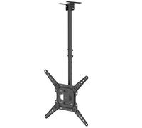My Wall Supporto mobile da soffitto per TV HD9L, 23-55", per soffitti piatti e inclinati, regolabile in altezza, girevole e inclinabile, VESA da 75 x 75 a 400 x 400, gestione dei cavi, per soffitti