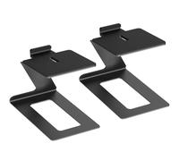 my wall Supporto per altoparlante da tavolo - HS33-3L, 2 altoparlanti con tappetino anti-vibrazione, angolo di inclinazione di 6°, con rialzo, portata fino a 10 kg, supporto per box per PC box o