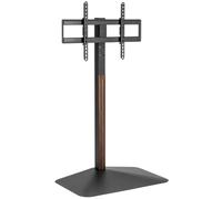 My Wall Supporto per TV regolabile in altezza - HP125L con effetto legno di noce, moderno supporto TV per TV da 32 a 75 pollici, inclinabile +5°/-10°, base stabile, VESA 100 x 100 - 600 x 400