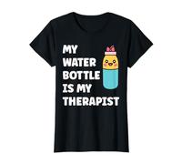 My Water Bottle is My Therapist Funny Hydration Maglietta