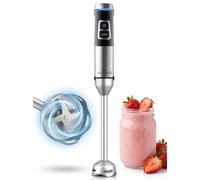 My Wave - Frullatore a Immersione Saona - per Liquidi e Solidi - Potenza 1500W - Fusto XXL da 22 cm - Controllo Velocità e Luce LED - Lame in Acciaio Inox Lavabili in Lavastoviglie