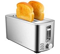 MY WAVE MWTOS-LDI Tostapane Grande a 2 Fessure, Stainless Steel, Metallo