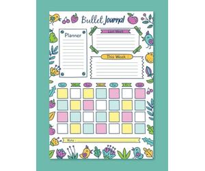 My Weekly Bloom: A Cute & Colorful Bullet Journal: An Undated 100-Page Weekly Planner and Organizer with Cheerful Illustrations to Cultivate Joy, Productivity, and Creativity