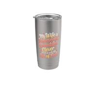 My Wife Awesome Beautiful Clever And Fun |- Bicchiere termico in acciaio inox doppia parete