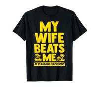 My Wife Beats Me, Citazione divertente coppia umoristica marito vs moglie Maglietta