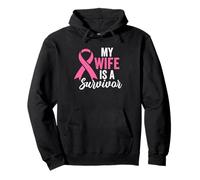 My Wife Is A Survivor - Nastro rosa per la sensibilizzazione sul cancro al seno Felpa con Cappuccio
