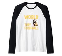 My World is Brighter with My Tiny Fluffball Monkey Citazione Maglia con Maniche Raglan