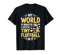 My World is Brighter with My Tiny Fluffball Monkey Citazione Maglietta