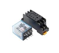 MY2P HH52P MY2NJ 12V 24V DC / 110V 220V 380 AC Bobina for uso generale DPDT Micro Mini relè con base presa 2 pezzi(AC,110V)
