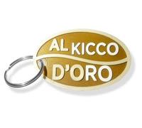 MYAGG Aldo Giovanni e Giacomo Portachiavi Al Kicco D'Oro, Caratteri Fluorescenti, 6 x 3,8 cm, PLA, Anello in Ferro