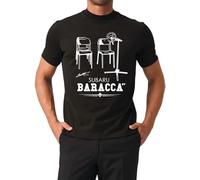 MYAGG Aldo Giovanni e Giacomo T-Shirt Baracca, Maglietta Nera in Cotone 100%, Made in Italy (IT, Testo, L, Regular, Regular)