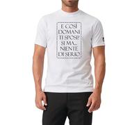 MYAGG Aldo Giovanni e Giacomo T-Shirt 'E così Domani Ti Sposi...', Bianca, 100% Cotone, Made in Italy