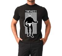 MYAGG Aldo Giovanni e Giacomo T-Shirt Tafazzi Nera, 100% Cotone, Made in Italy (IT, Testo, L, Regular, Regular)