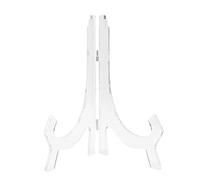 MYANEYPUO Espositore per orologio in acrilico, staffa porta certificati rotonda, porta album fotografico trasparente con altezza 25 cm, ornamento domestico moderno 3D per orologio da parete