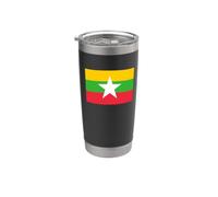 Myanmar Bandiera del Myanmar (Birmania) Bicchiere termico in acciaio inox doppia parete
