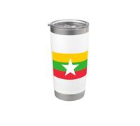 Myanmar Bandiera del Myanmar (Birmania) Bicchiere termico in acciaio inox doppia parete