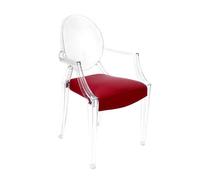 MYAREADESIGN IL CUSCINO per sedia KARTELL LOUIS GHOST Bordeaux Ecopelle URUGUAY