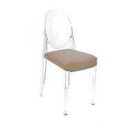 MYAREADESIGN IL CUSCINO per sedia KARTELL VICTORIA GHOST ecopelle GRETA