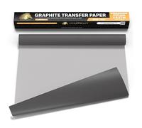 MyArtscape Rotolo di carta trasferibile in grafite, 43,2 cm x 9,1 m, carta carbone senza cera per tracciare su tela, carta e legno, carta carbone cancellabile per disegno e schizzi