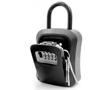 MYAYD Cassetta di sicurezza per chiavi con codice numerico a 4 cifre, impermeabile, per chiavi di casa, casa, garage, scuola, nero