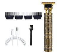 Myazs Tagliacapelli da uomo, stile barbiere retrò T9, senza fili, impermeabile, per tagliare i capelli, per rasoio, barba e uomo, ampio utilizzo, ricaricabile tramite USB, 4 pettini guida