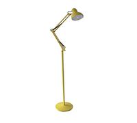 MYBA Lampada da Terra Lampada da Terra a LED Braccio Lungo Pieghevole Lampada da Terra in Ferro battuto Lampada da Lettura Moderna Semplice Paralume Rotondo Soggiorno Camera da Letto piantana