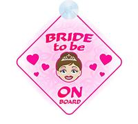 mybabyonboard UK Bride To Be on Board, cartello per auto per il prossimo matrimonio o per il addio al nubilato