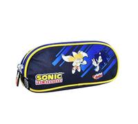 mybagstory - Astuccio Doppio Scomparto Sonic - Bambino - Scuola - Asilo - Bleu, 22,5 cm